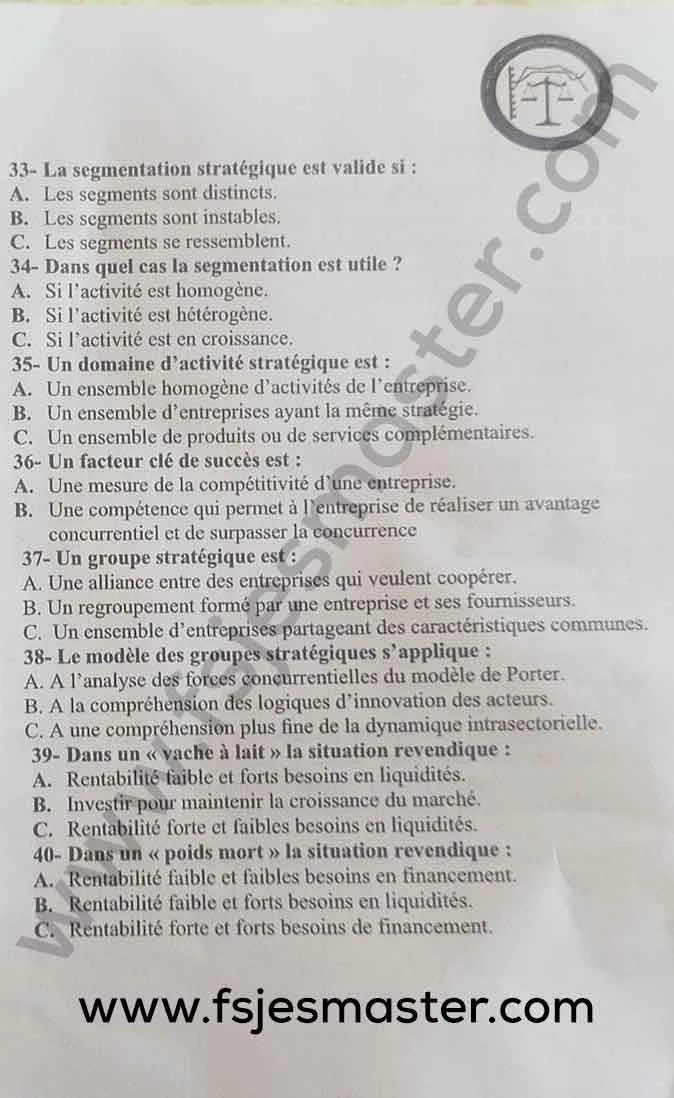 Extrait scanné — FSJES Rabat Souissi 2023