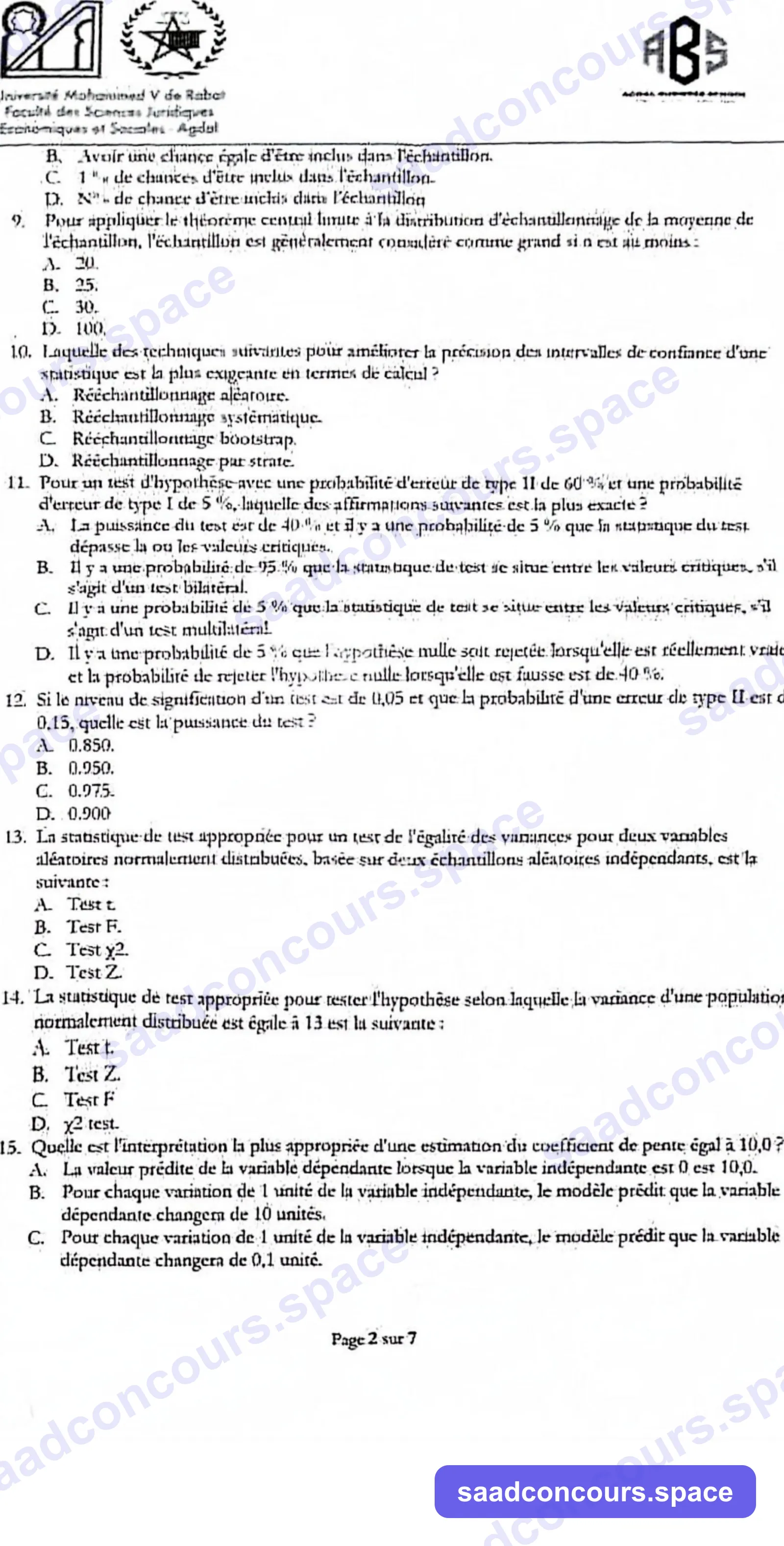 Extrait scanné — FSJES Agdal 2023