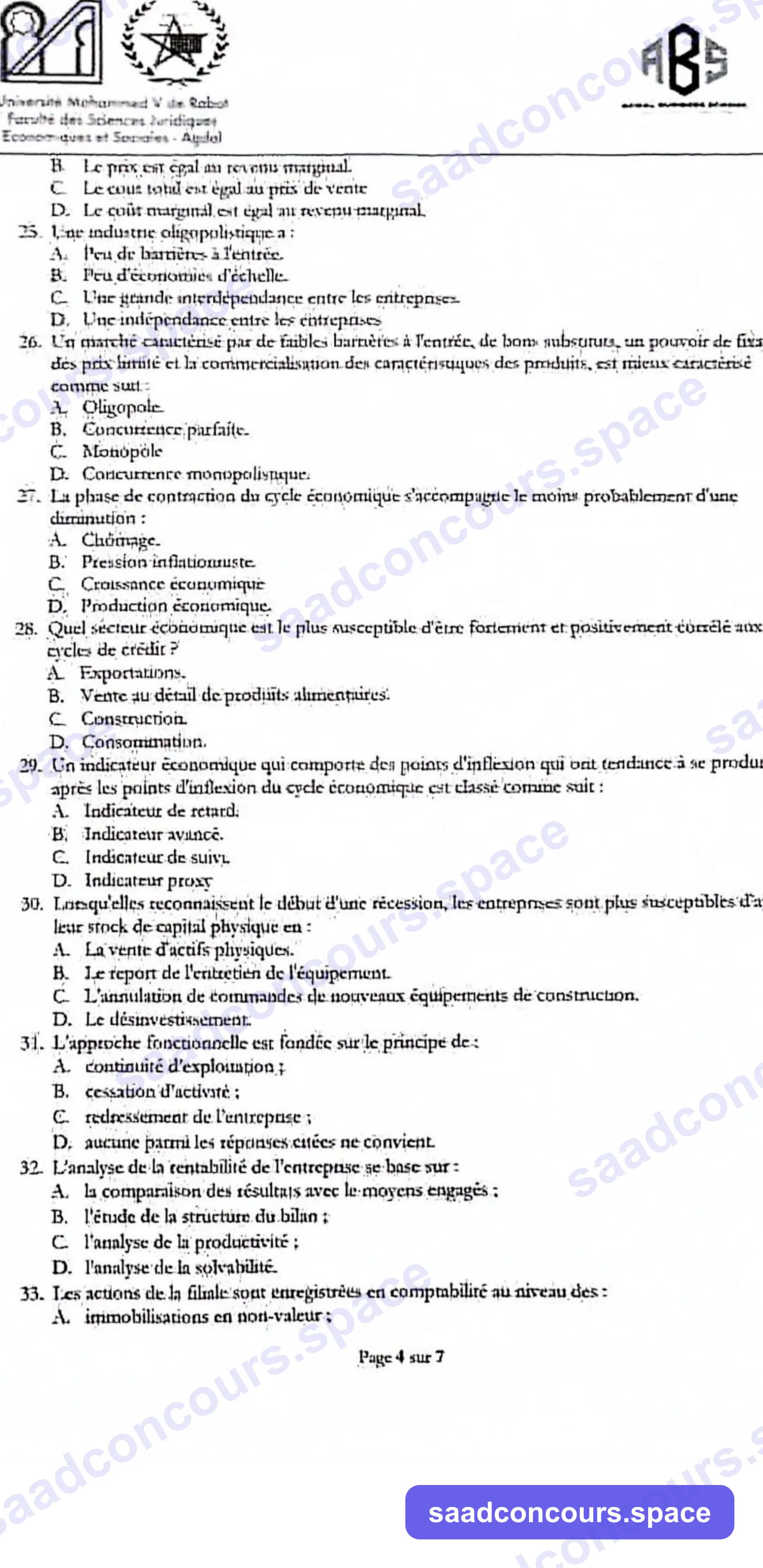 Extrait scanné — FSJES Agdal 2023