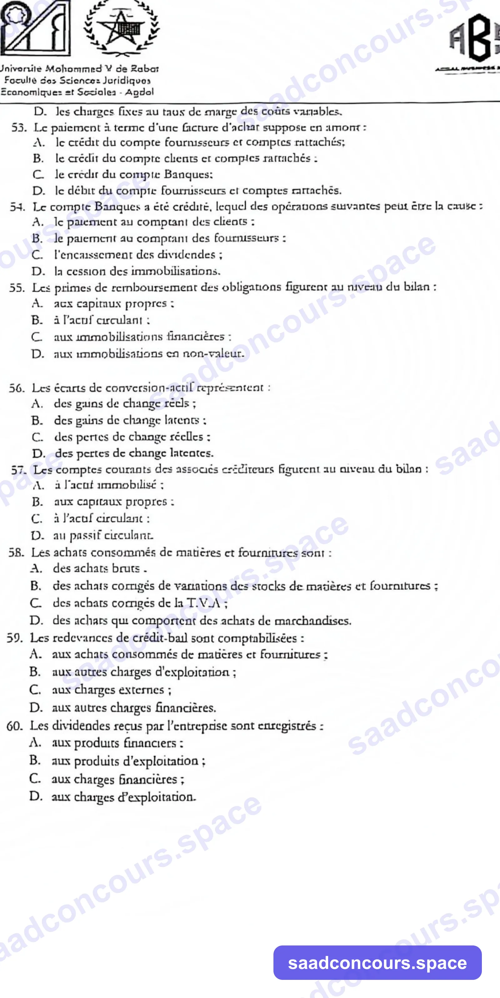 Extrait scanné — FSJES Agdal 2023