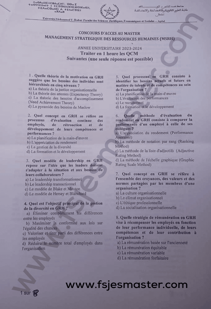 Extrait scanné — FSJES Agdal 2023