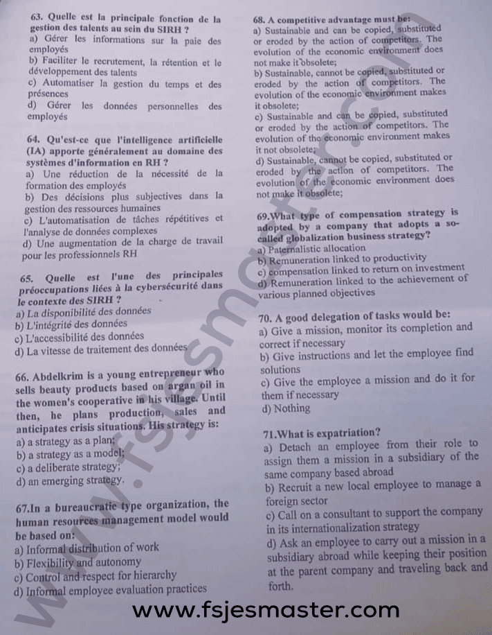 Extrait scanné — FSJES Agdal 2023