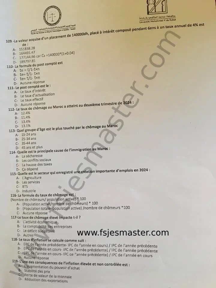 Extrait scanné — FSJES Souissi 2024