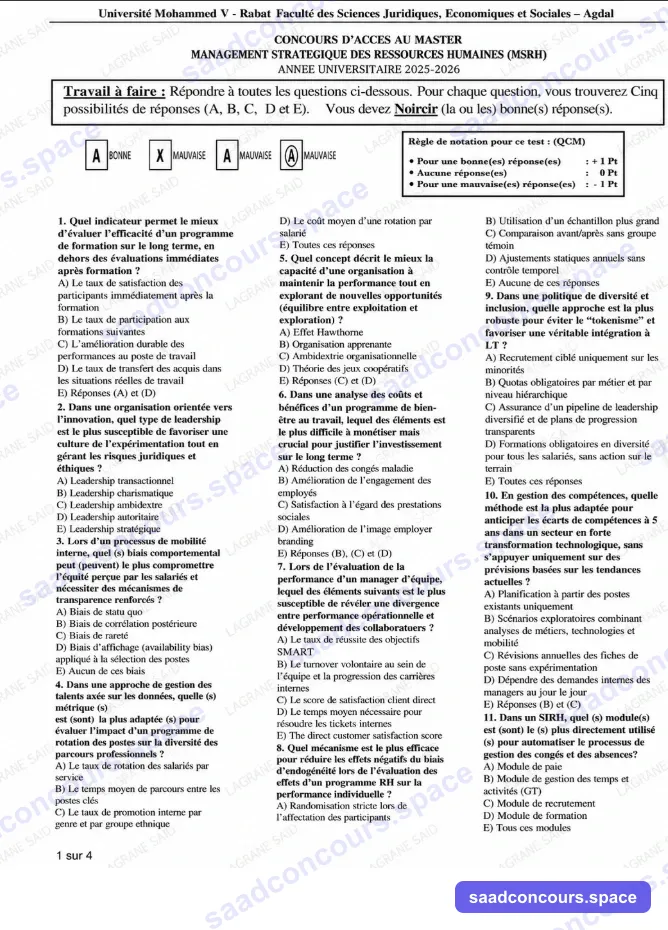 Extrait scanné — FSJES Agdal 2025
