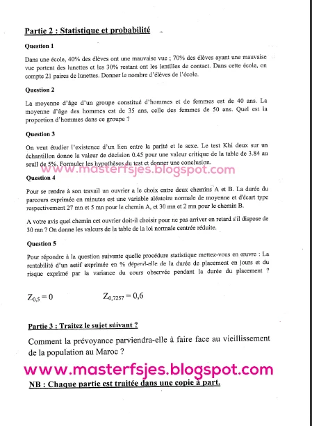 Extrait scanné — FSJES Agdal SD