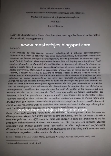 Extrait scanné — FSJES Salé 2016