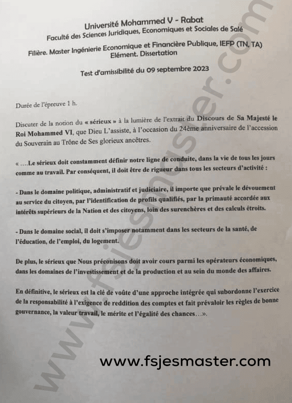Extrait scanné — FSJES Salé 2023