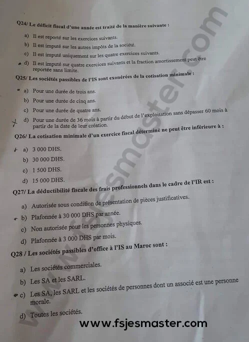 Extrait scanné — ENCG Settat 2018