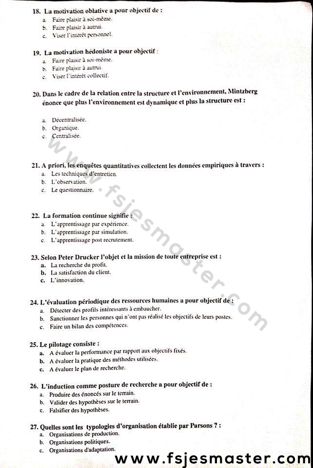 Extrait scanné — FSJES Settat (Hassan 1er) 2018
