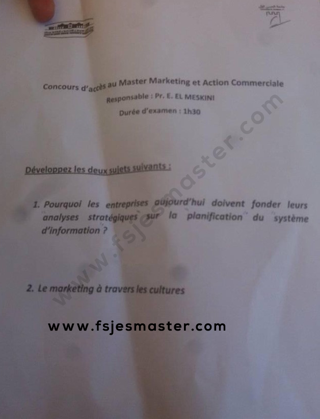 Extrait scanné — FSJES Settat 2019