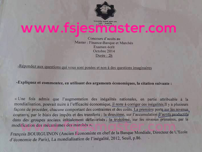 Extrait scanné — FSJES Tanger 2014