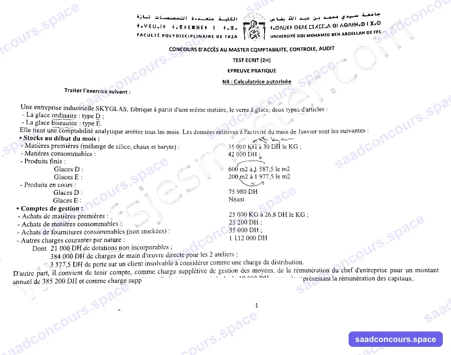 Extrait scanné — FP Taza 2024