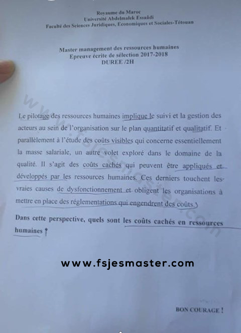 Extrait scanné — FSJES Tétouan (Abdelmalek Essaâdi) 2017